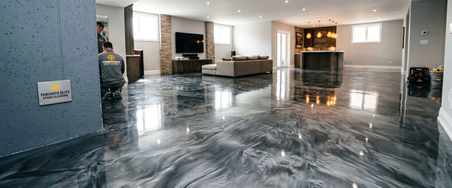 Decorative Metallic Epoxy Flooring in Mississauga, ON
