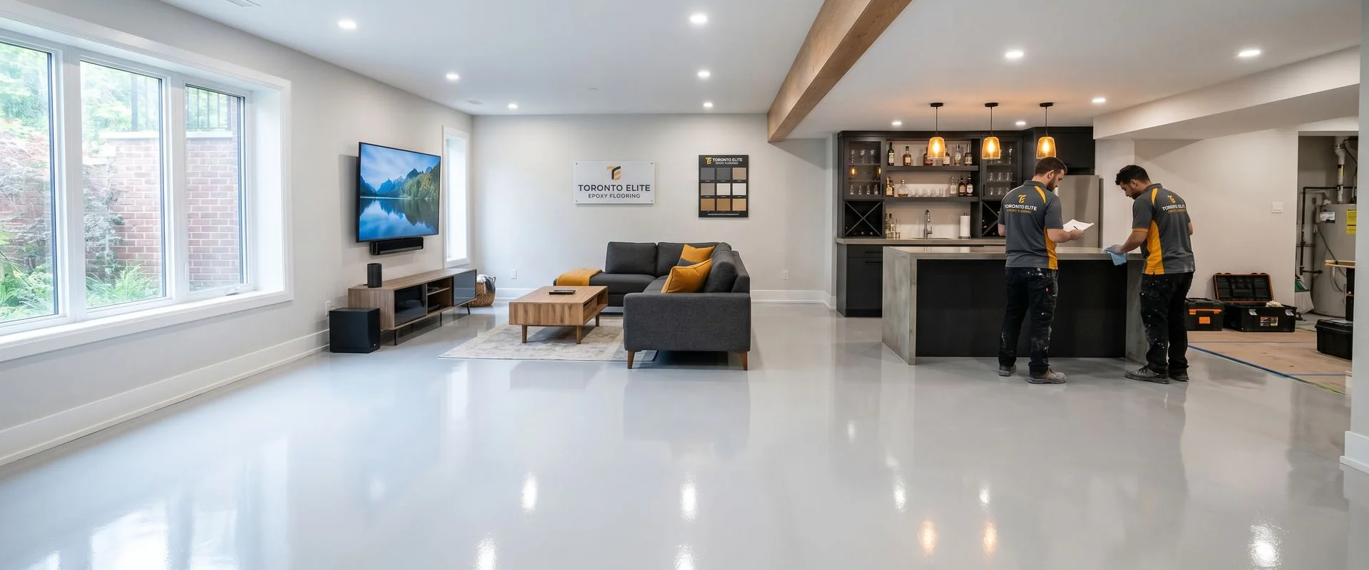Basement Epoxy Flooring in Mississauga, ON