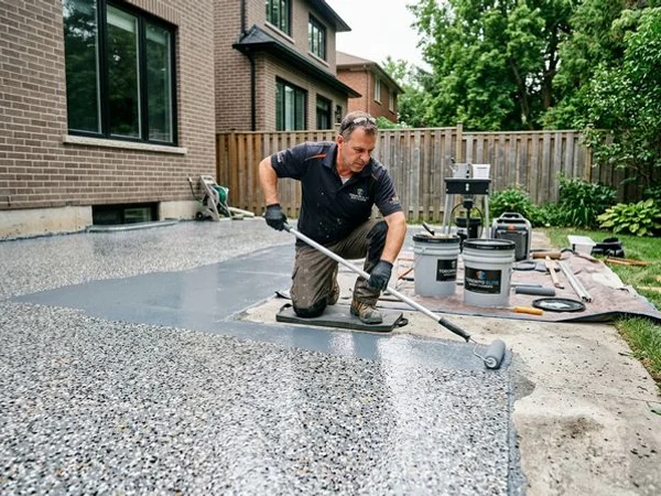 Outdoor Patio Epoxy Coating in Mississauga, ON project 2