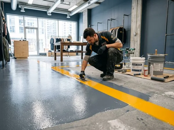 Retail Showroom Epoxy Flooring in Mississauga, ON project 3