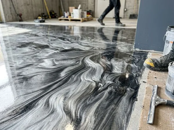 Decorative Metallic Epoxy Flooring in Mississauga, ON project 1