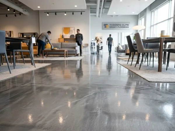 Retail Showroom Epoxy Flooring in Mississauga, ON project 2