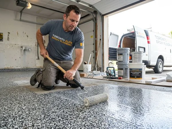 Polyaspartic Floor Coating in Mississauga, ON project 1