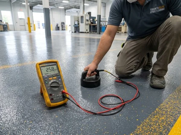 ESD Conductive Epoxy Flooring in Mississauga, ON project 2