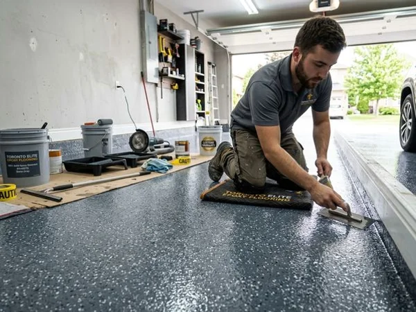 Epoxy Floor Repair & Recoat in Mississauga, ON project 3