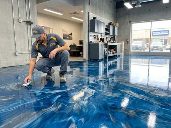 Decorative Metallic Epoxy Flooring in Mississauga, ON project 2
